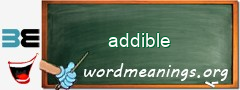 WordMeaning blackboard for addible